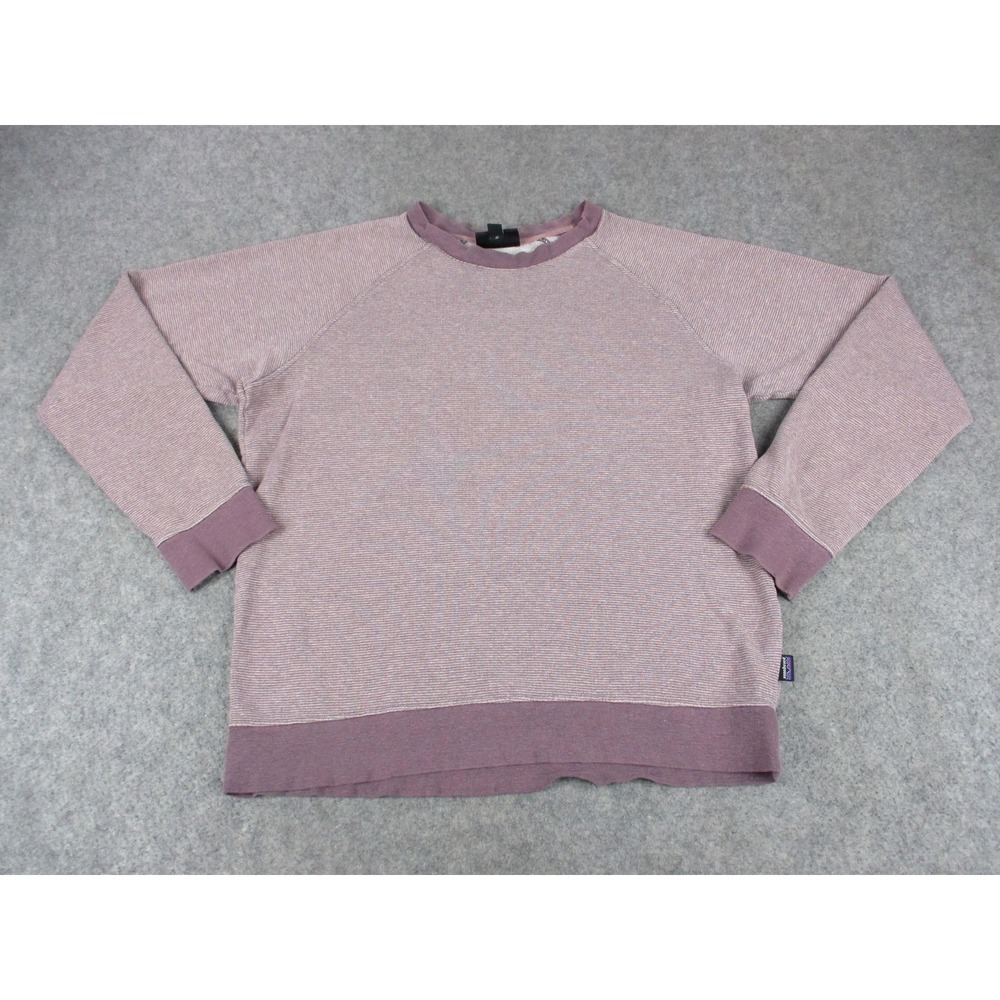 Patagonia Sweatshirt Mens Medium Purple Trail Harbor Crewneck Pullover Hiking